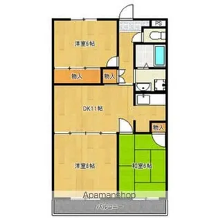 ヴィラ長湫【1階】の間取り