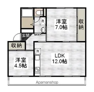 新宿団地2号棟【3階】の間取り