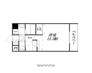 イーカムコート【803号室】の間取り