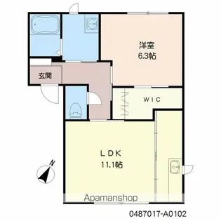 モスティサークⅠ【1階】の間取り