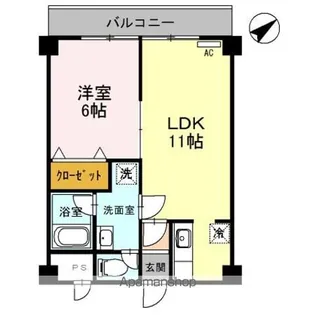 ジュネス堅田【2階】の間取り