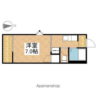 コーポサンライズ【203号室】の間取り