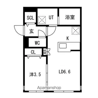 アルファグランデ麻生【2階】の間取り