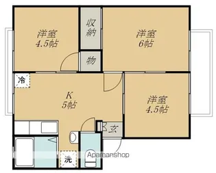 サンライフ空堀B【1階】の間取り
