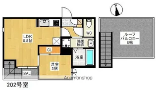 GRANDTIC GREEN 別府南【2階】の間取り