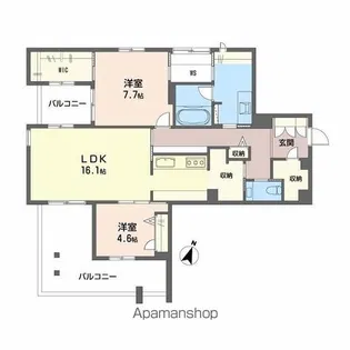 ミュリエル箕面【4階】の間取り