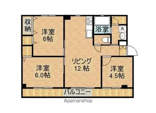 ユウワハイツ【1階】の間取り