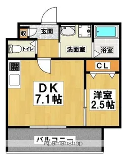 大浜北町シーエム・シス【1E号室】の間取り