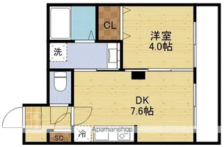 CITY西三国【1階】の間取り