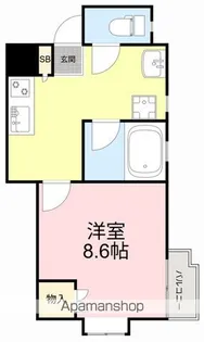 コーポK&K【B-2号室】の間取り