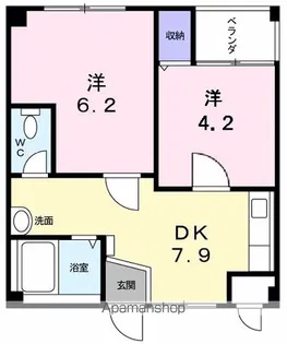 コーポTー151【3階】の間取り