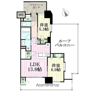 クレアホームズフラン榴岡公園【603号室】の間取り