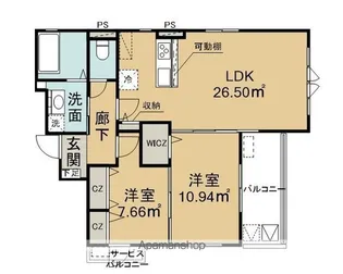 リヴェル紺屋町【4階】の間取り