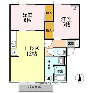 ビラ芳翠 A棟【2階】の間取り