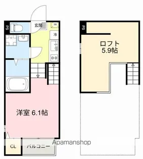 アリッサム東仙台【1階】の間取り