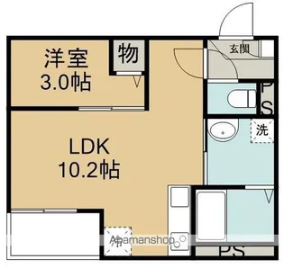 JACK MIZOHATA Ⅰ【1階】の間取り
