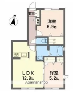 シャーメゾン ベアーレ B棟【1階】の間取り
