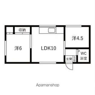 中山北都ハイツB【201号室】の間取り
