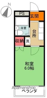 オーシャンITO【202号室】の間取り