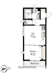 シャレー祐天寺カワベ第22【303号室】の間取り