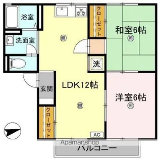 セジュールかもべ【2階】の間取り