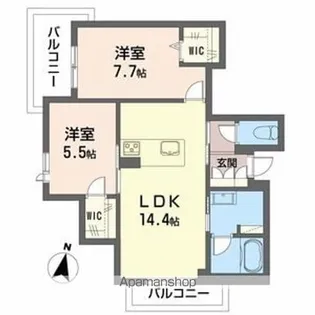 シャーメゾン セレーノ ベフ【3階】の間取り