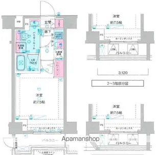 GENOVIA横浜鶴見市場SKYGARDEN【3階】の間取り