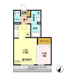 ゼピュロスみどりの G棟【3階】の間取り