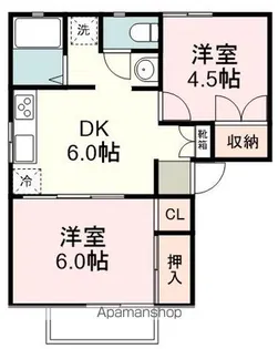 フローリッシュ【202号室】の間取り