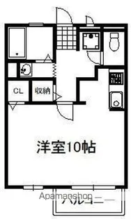 エスポワール一里山【107号室】の間取り