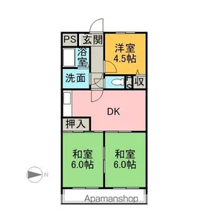 シャトー新宮【302号室】の間取り