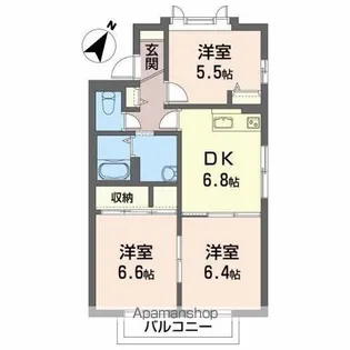ベルハイムⅡ【1階】の間取り