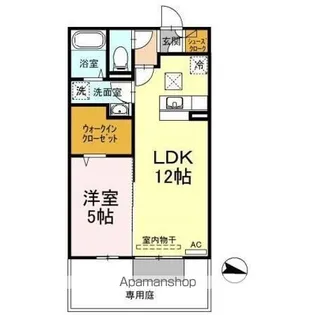 フラット ウィステリア【1階】の間取り