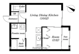 レオン【202号室】の間取り