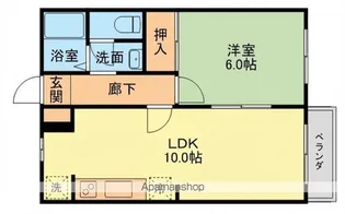 プロパティカオル2【B102号室】の間取り