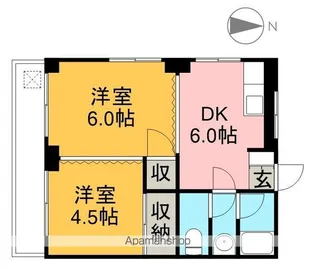 くれないハイツ【3階】の間取り