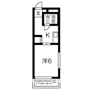 ヤングヴィレッジ【1A号室】の間取り