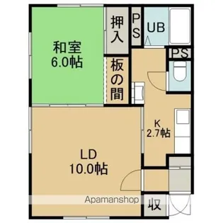 石垣アパート2号棟(イシガキアパートニゴウトウ)【202号室】の間取り
