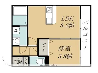 アンビシオン泉中央【2階】の間取り