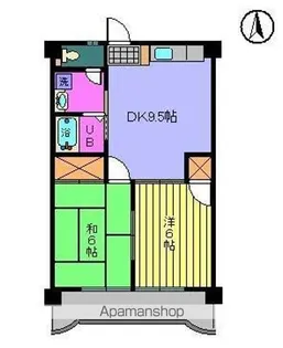 サニーフラット久米【3階】の間取り