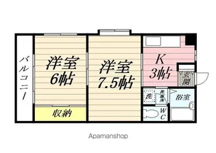 サニーハイツ長岡【303号室】の間取り