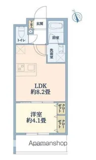 ウェルスクエア万代東【1階】の間取り