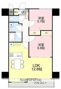 グランドソレーユ【103号室】の間取り