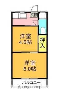 下山マンションB棟【103号室】の間取り