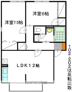 ガーデンヒルズ武田 A棟【101号室】の間取り
