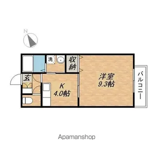 グローリア湖南【203号室】の間取り