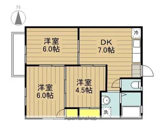 ジュネス・タナカ【2階】の間取り