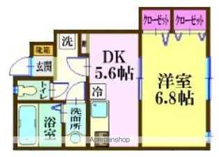 ナリトモ仁戸名D【1階】の間取り