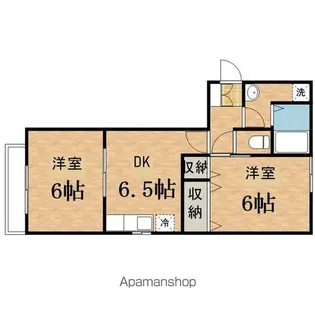 ノースカルミアA【1階】の間取り