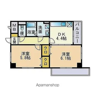 グランドシャルマン桜坂【1階】の間取り